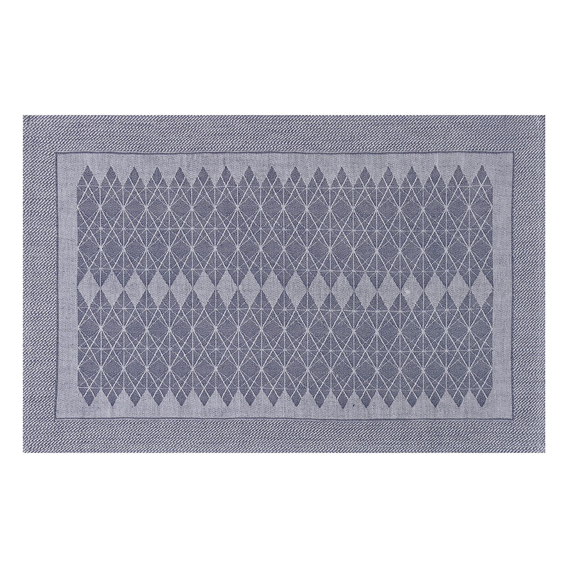 Placemat Club Ligne Blue 20"x12" 89% cotton / 11% linen, , hi-res image number 0